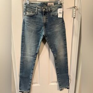 AG Adriano Goldschmied Light Blue Skinny Jeans - Farrah Ankle High Rise Skinny